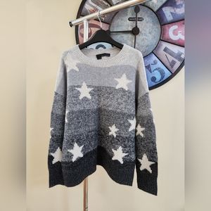 360 Cashmere Star Knit Grey Sweater